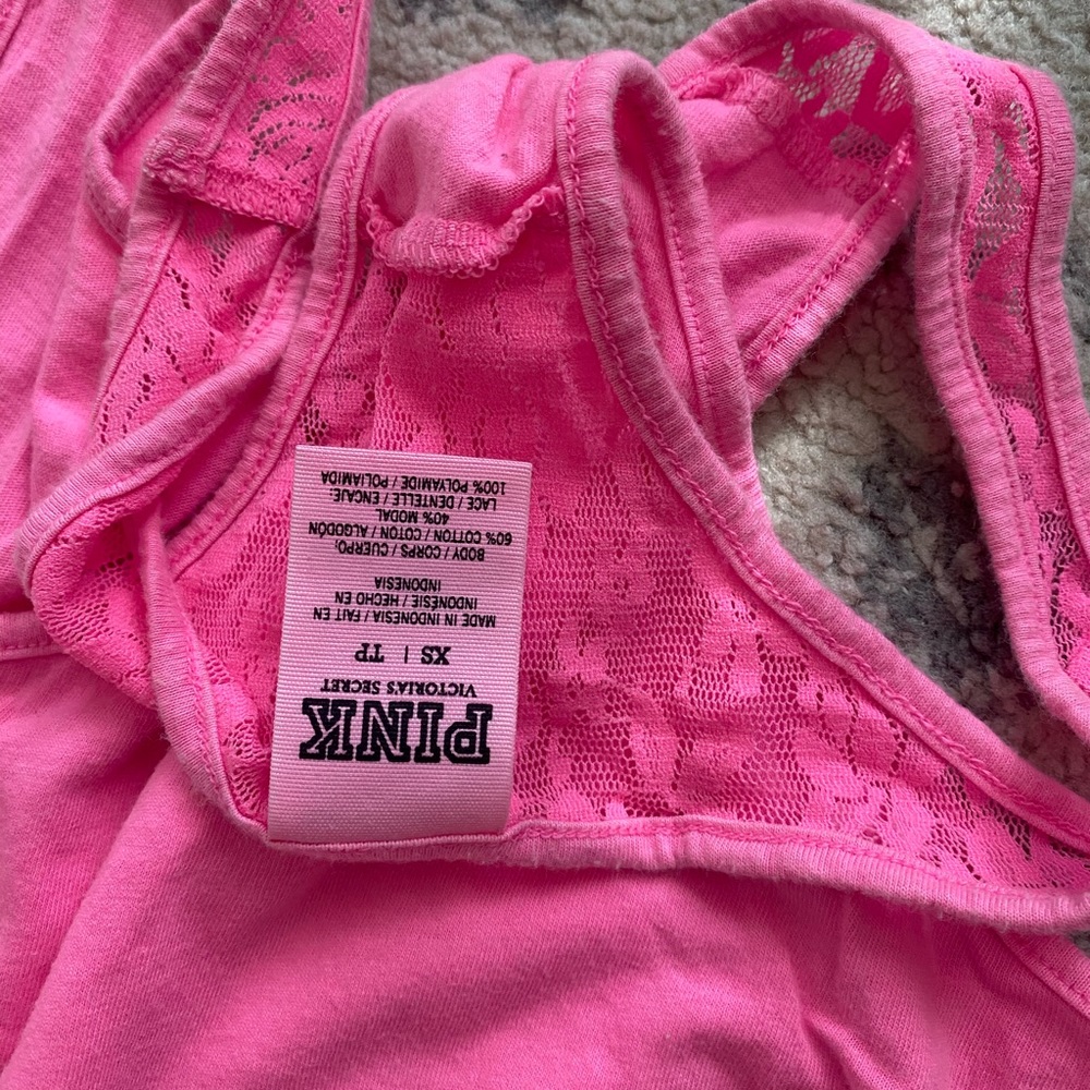 VS Pink Racerback Lace Tank - Picture 4 of 4